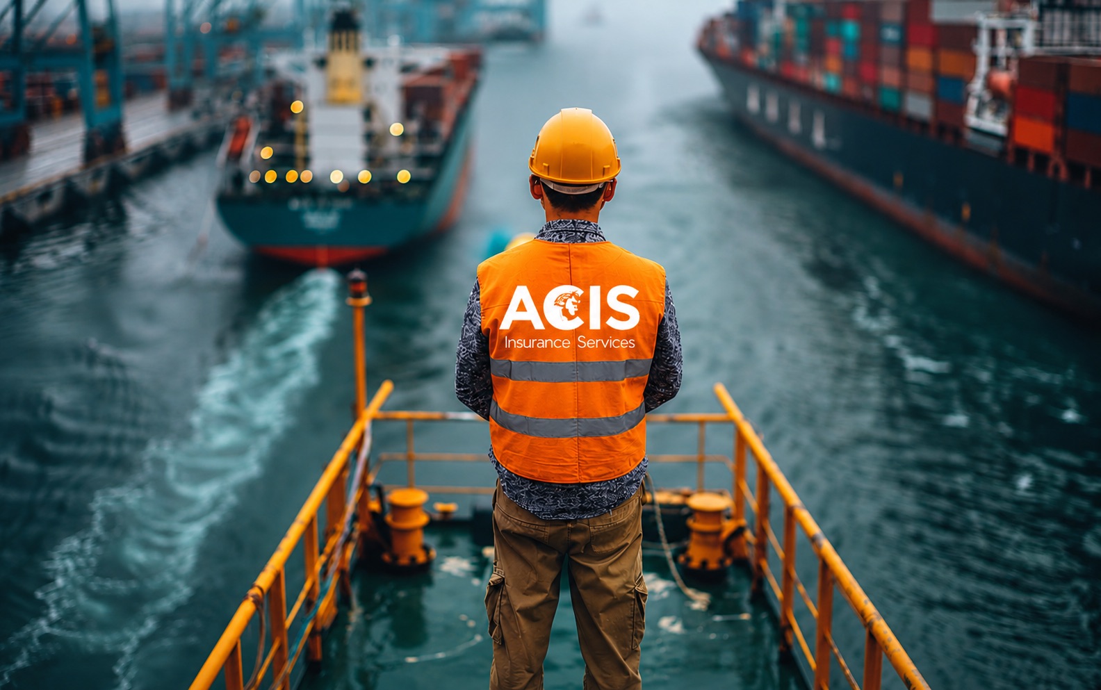 Container port with crew